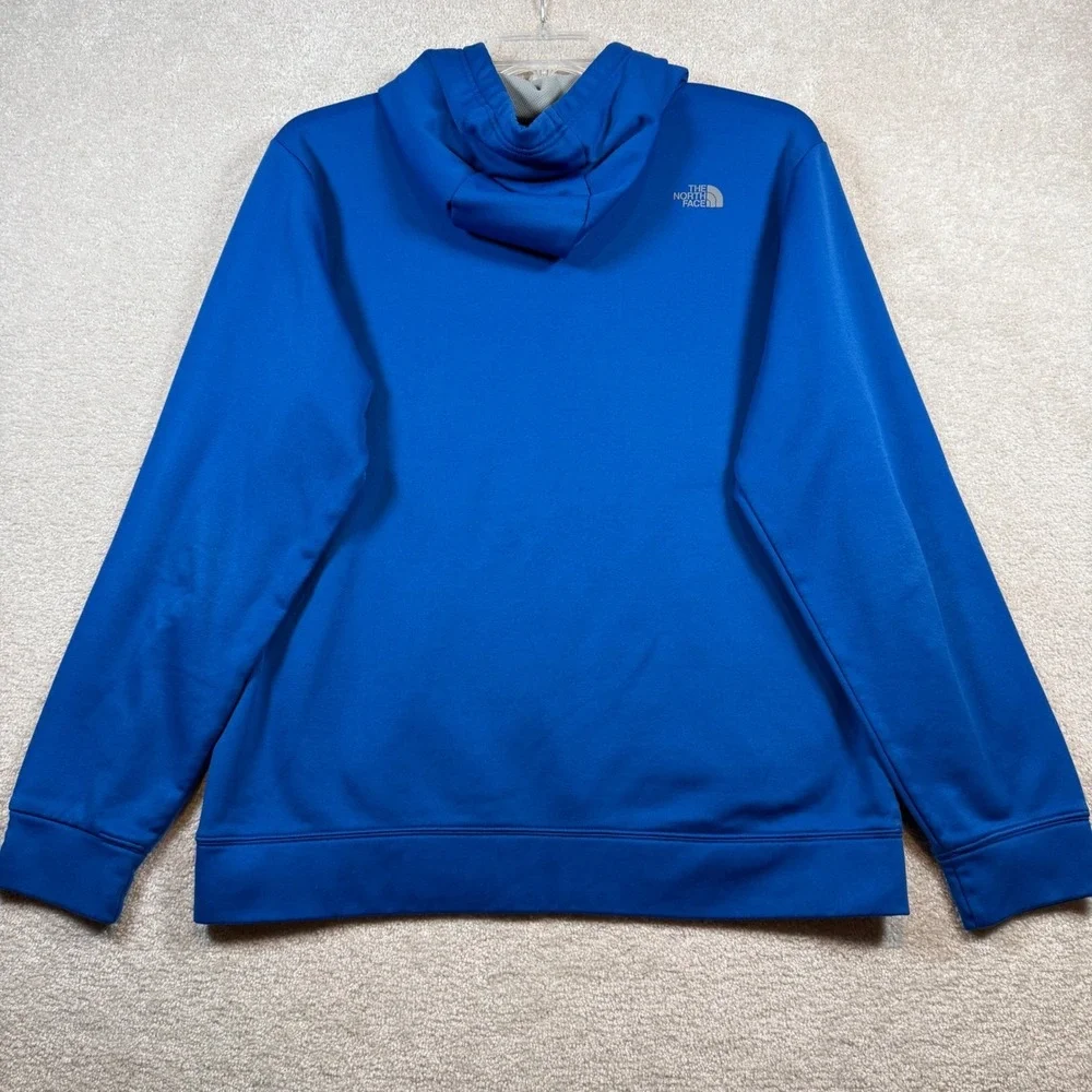 The North Face Mens Blue Hoodie Fleece Pullover Logo Graphic‎ Size Large